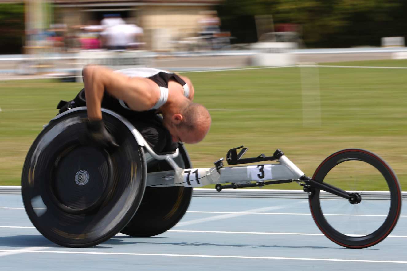 Rob wheelchair racing