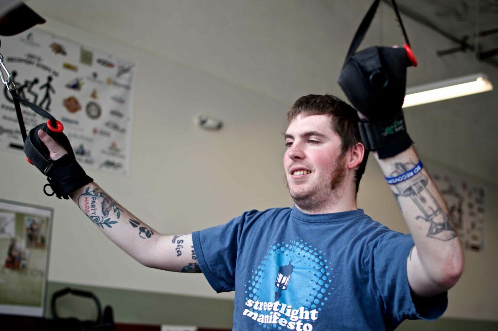 General Purpose aids being used in rehab. Adaptive gym equipment. Suitable for reduced hand function: tetra, quad, cerebral palsy, SCI, spinal cord injury, limb difference, stroke and more.