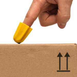 Nimble - one finger package opener cutting box. Adaptive kitchen equipment. Suitable for reduced hand function: tetra, quad, cerebral palsy, SCI, spinal cord injury, stroke and more.
