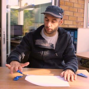 scissors in use