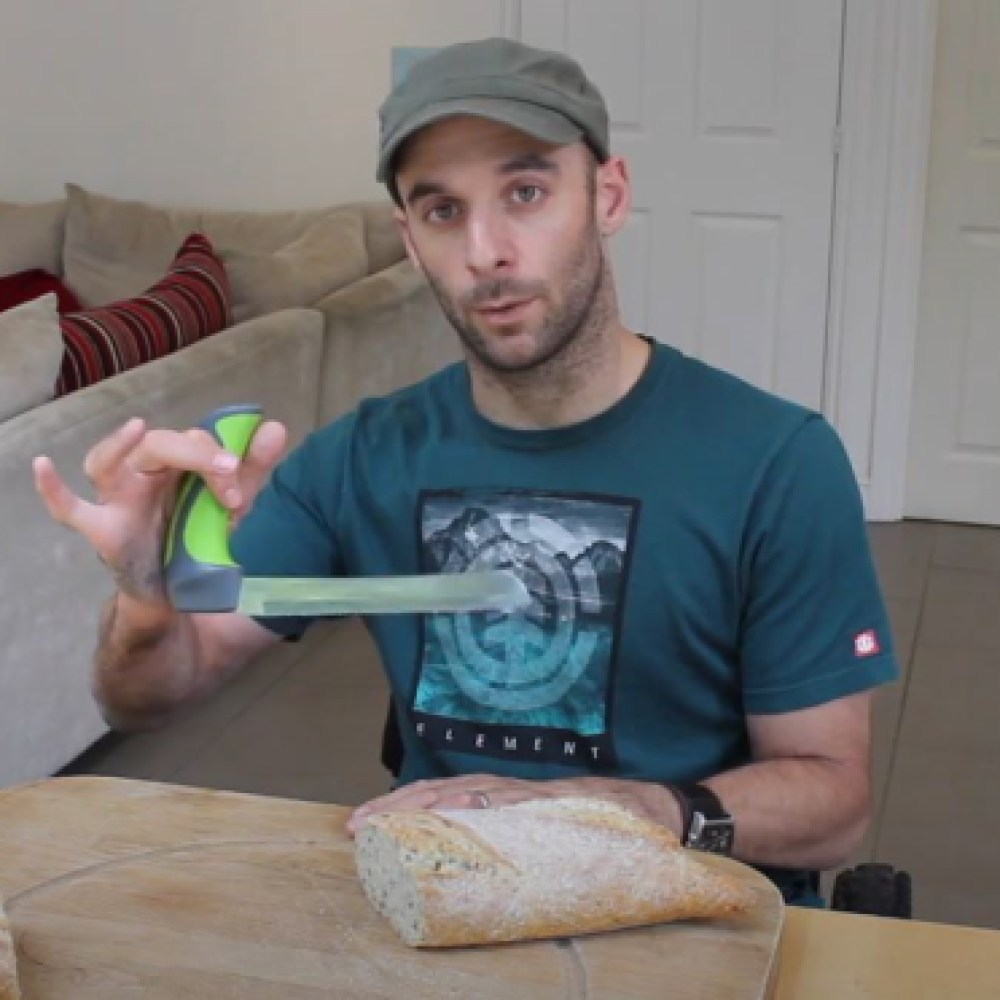 link to video of right-angled bread knife for weak wrists