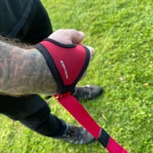 handy leash hands free dog lead on man's hand
