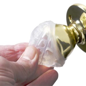 the luv handle is made of a stretchy material to fit over your handle